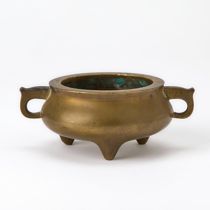 A Chinese Parcel-Gilt Bronze Censer - 图1