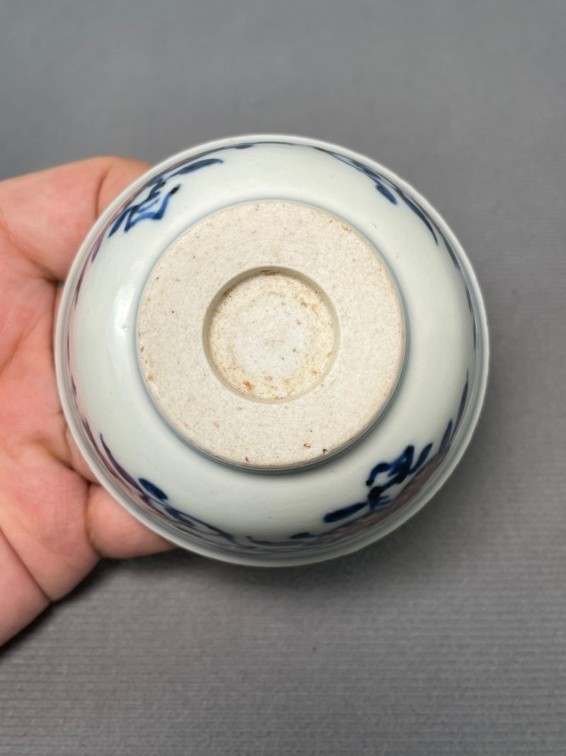 清中期 青花釉里红瓜果纹杯（一对） - 图25