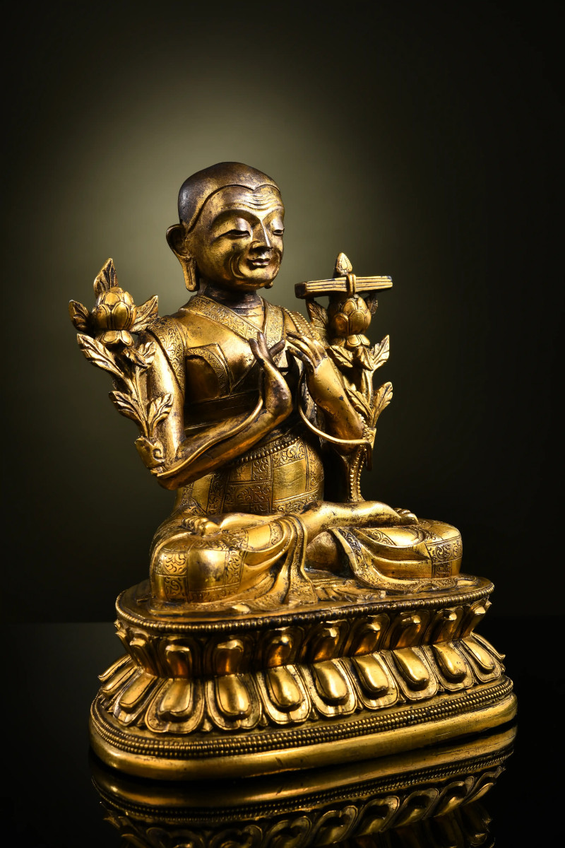 清康熙（1661-1722年） 宗喀巴像 - 图3