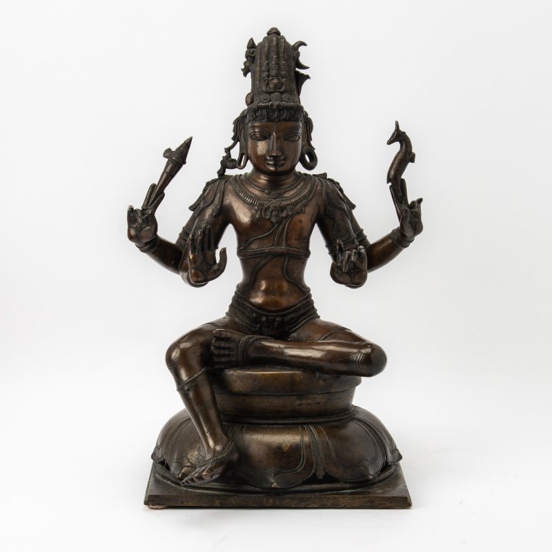 A Large Indian Bronze Figure of Shiva - 图1