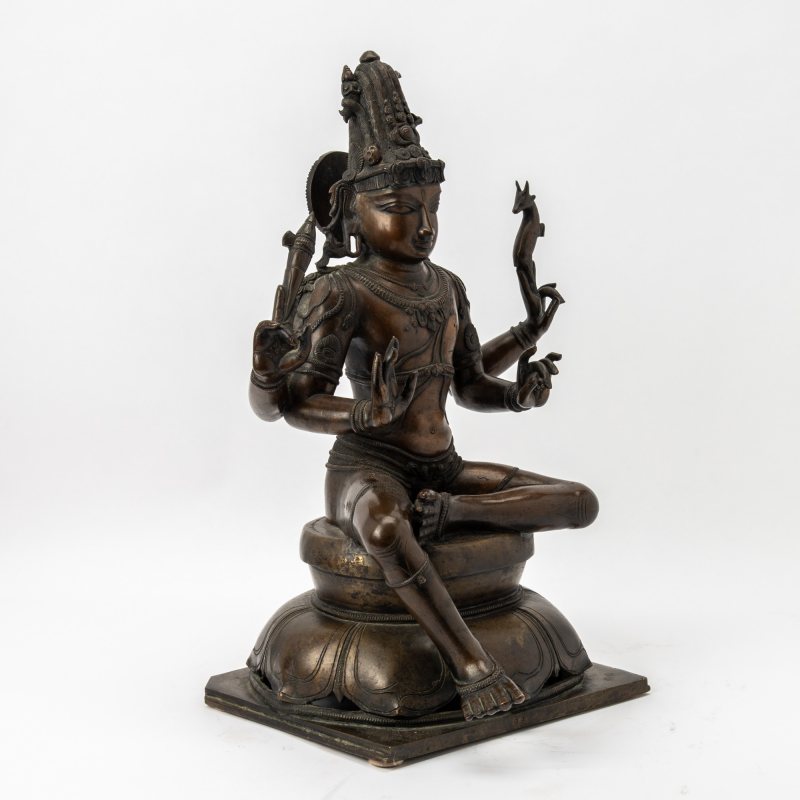 A Large Indian Bronze Figure of Shiva - 图2