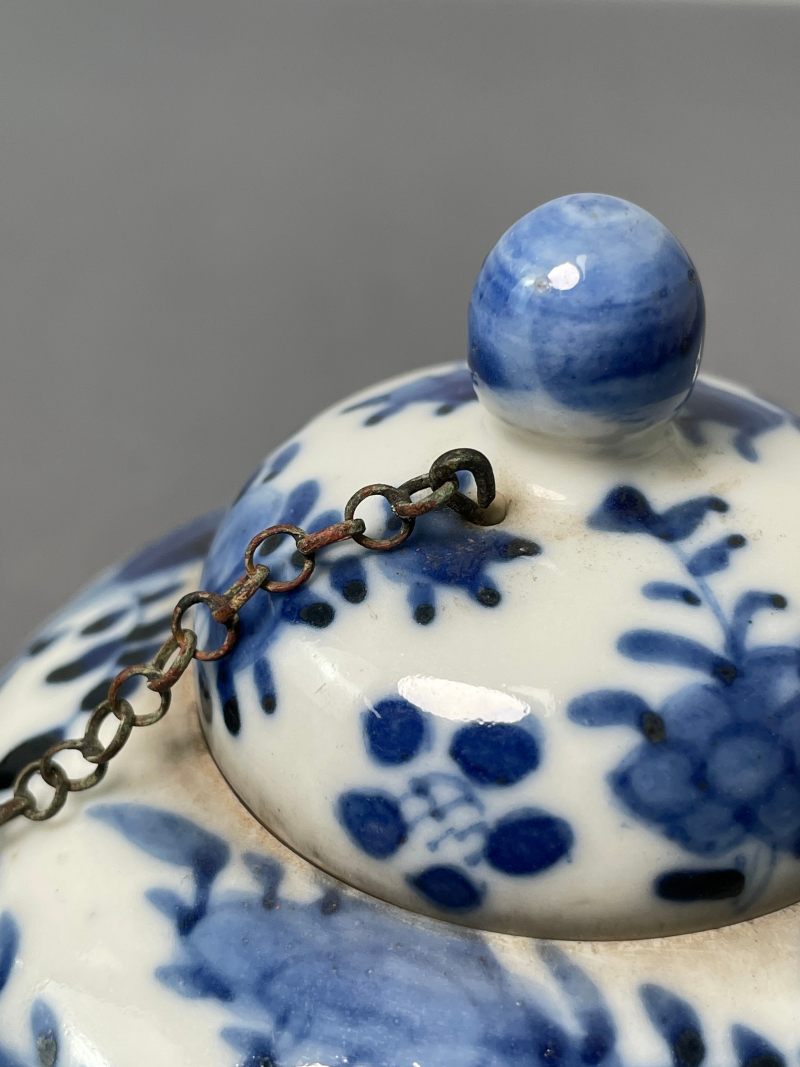 清光绪 青花花鸟纹茶壶 - 图14