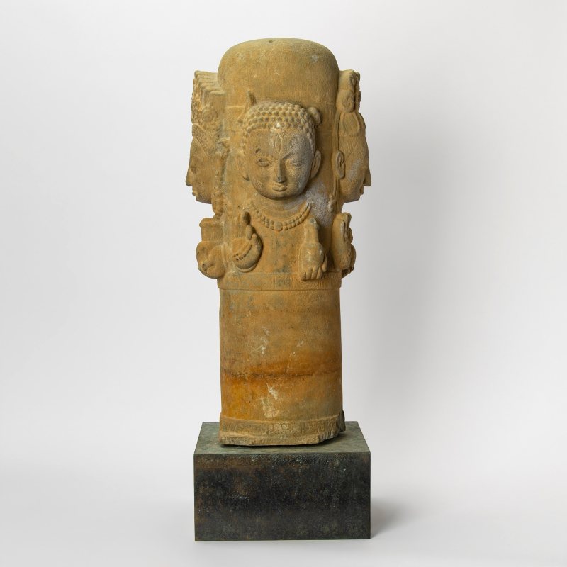 A Rare Nepalese Carved Stone Chaturmukha Lingam - 图3
