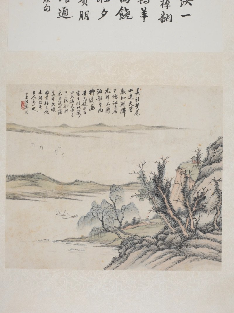顾沄 1888年画*1989年书 山水八屏 - 图15