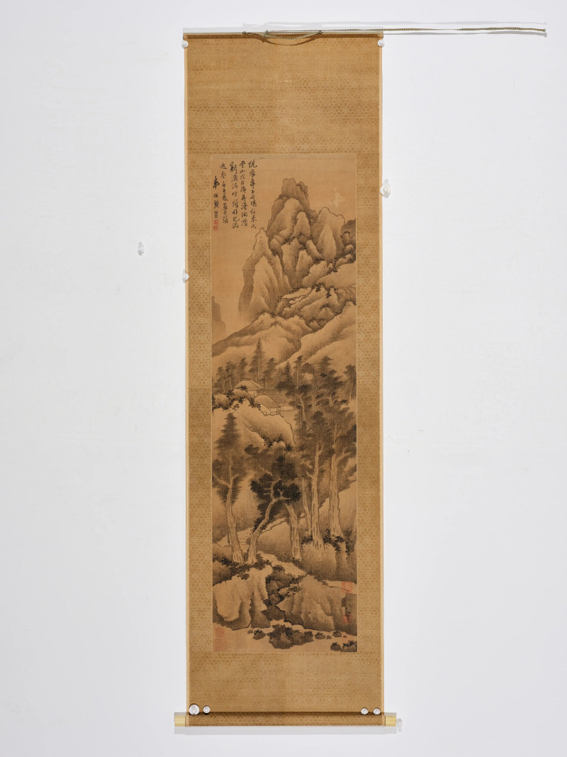 龚贤 壬子（1672年）作  仿倪瓒山水 - 图2