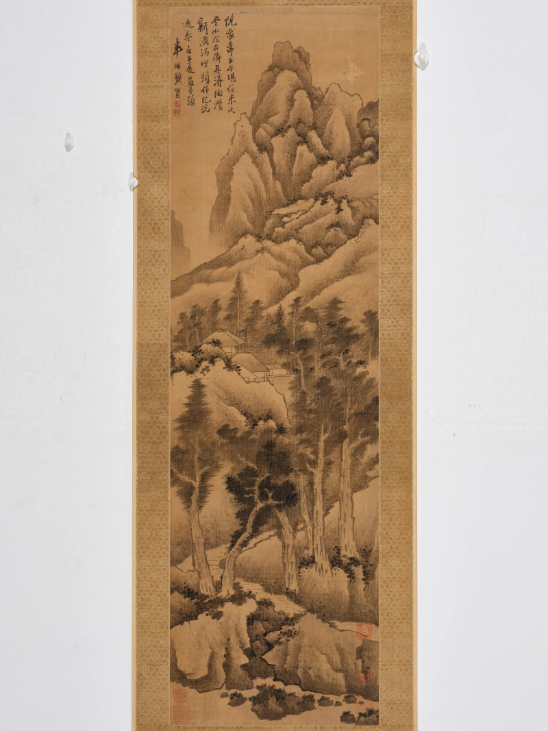 龚贤 壬子（1672年）作  仿倪瓒山水 - 图3