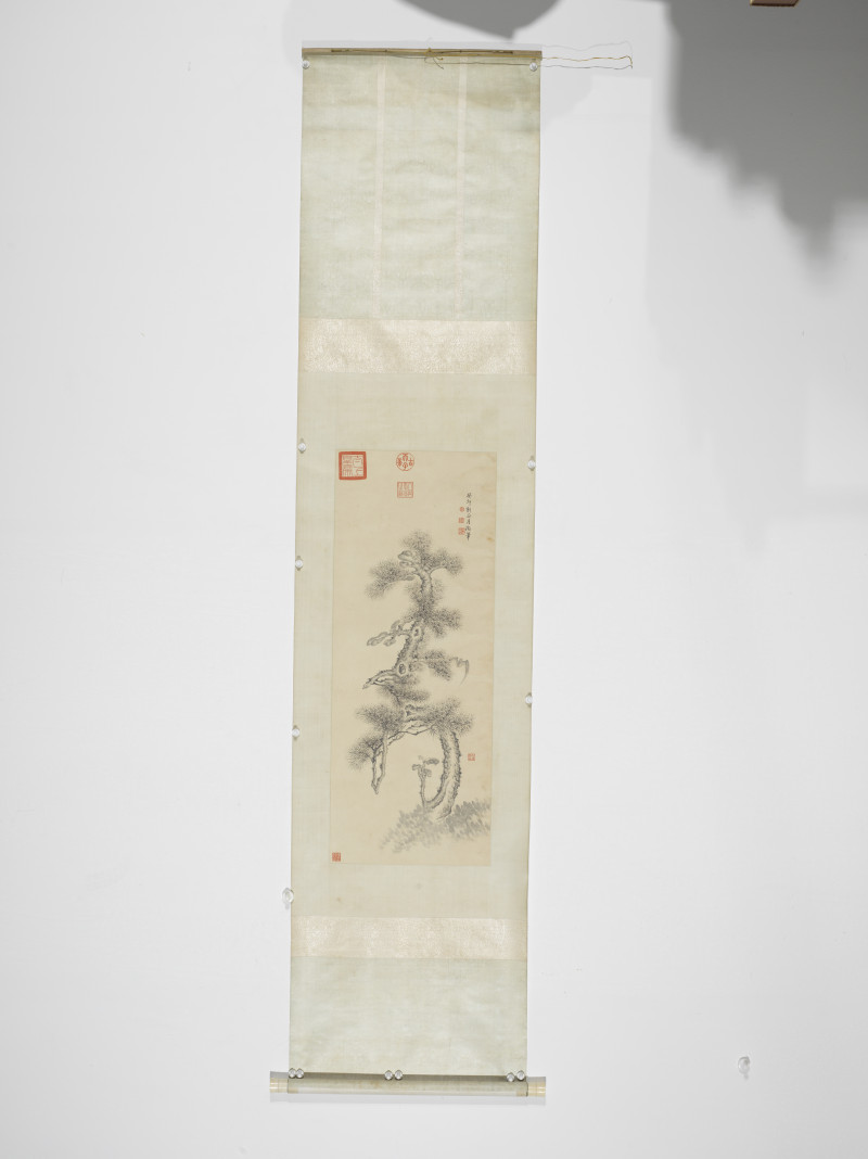 1694年作 乾隆帝 1783年作 御笔松灵福寿图 - 图2