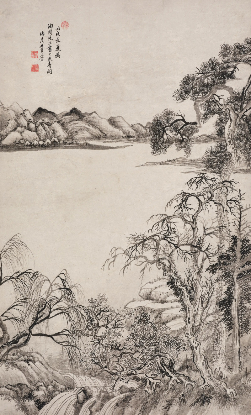 王翚 1706年作  陶圃松柏