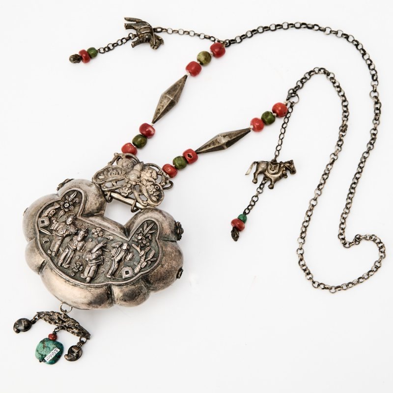 A Chinese Silver Longevity Lock