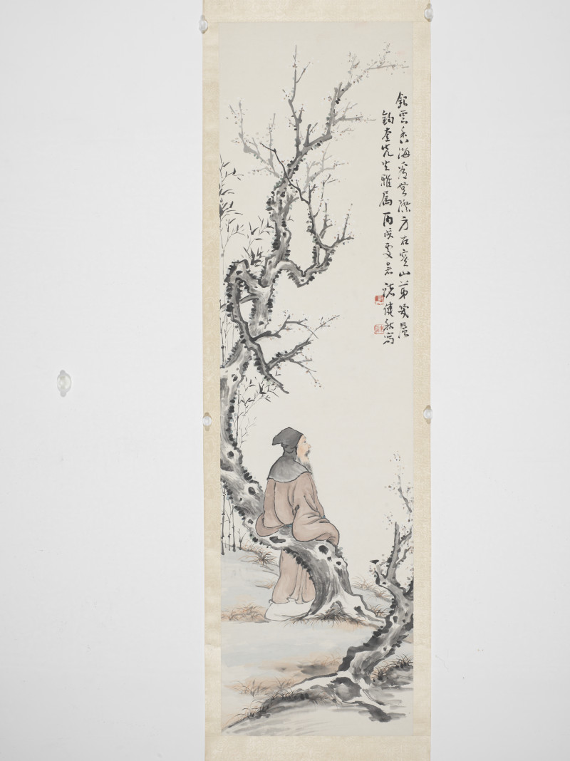 诸建秋 1946年作 人物四屏 - 图7