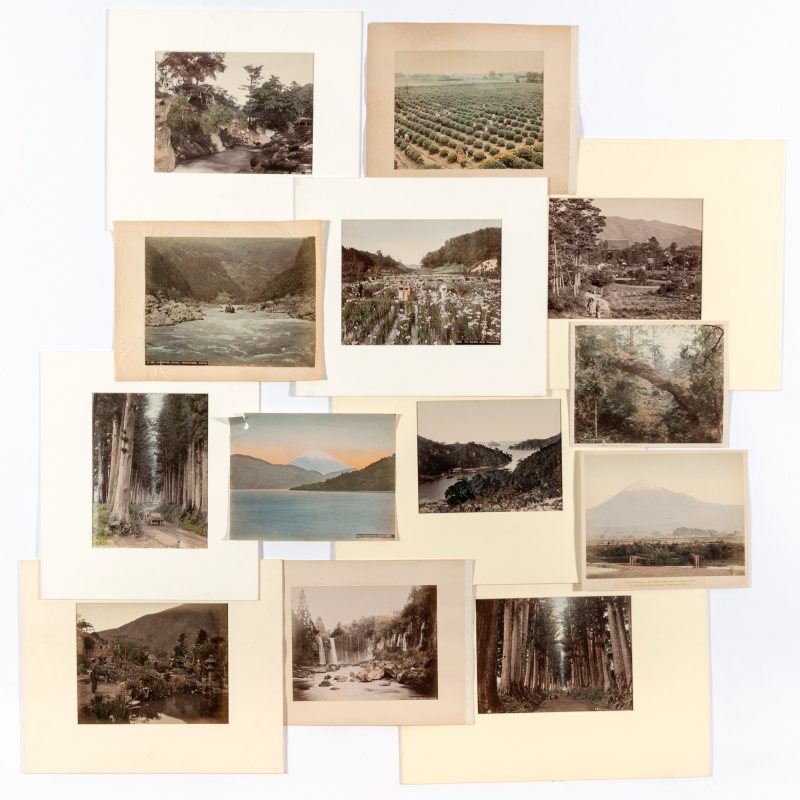 A Group of Japanese Albumen Prints Showing Scenes of Natural Beauty - 图1