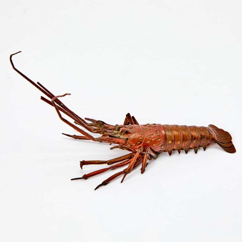 Two Japanese Copper Alloy Articulated Crustaceans - 图4