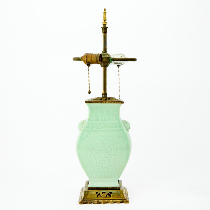 A Chinese Celadon Glazed Porcelain Vase