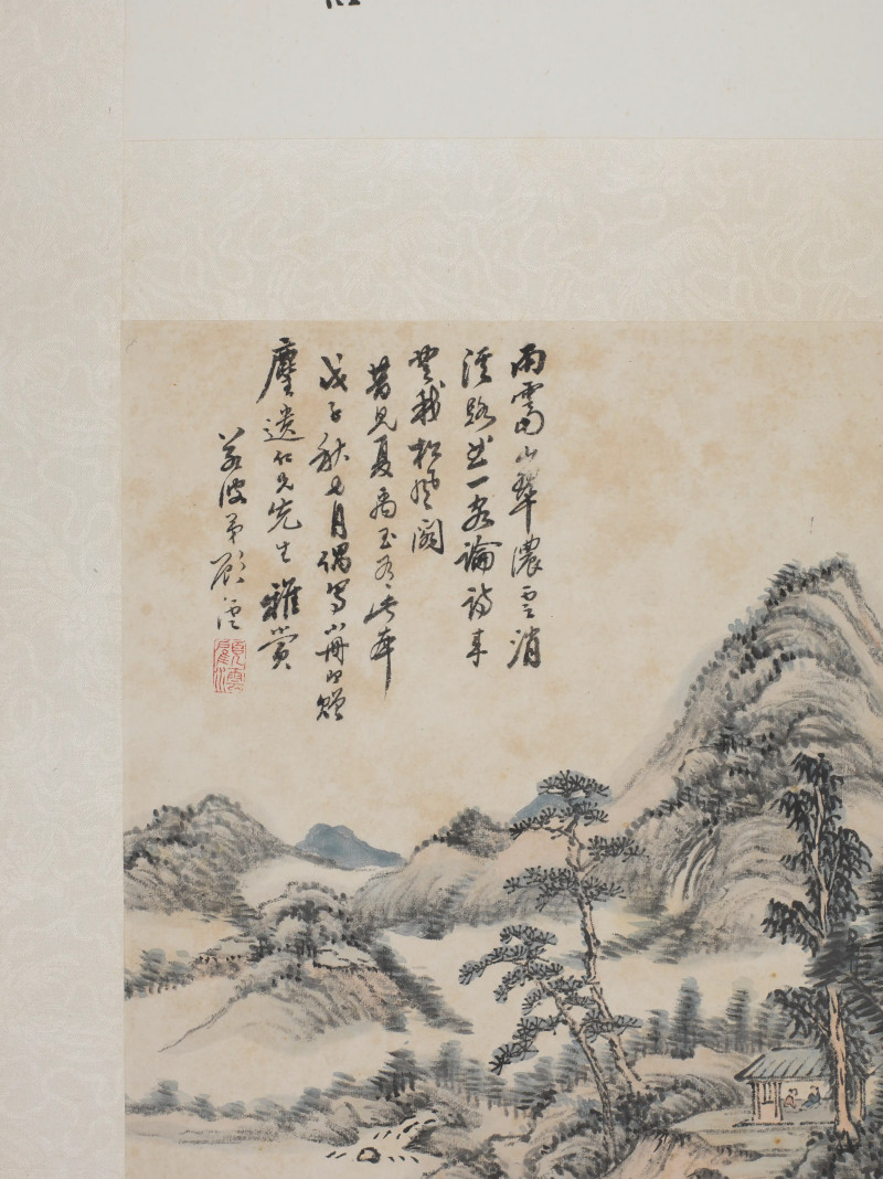 顾沄 1888年画*1989年书 山水八屏 - 图17