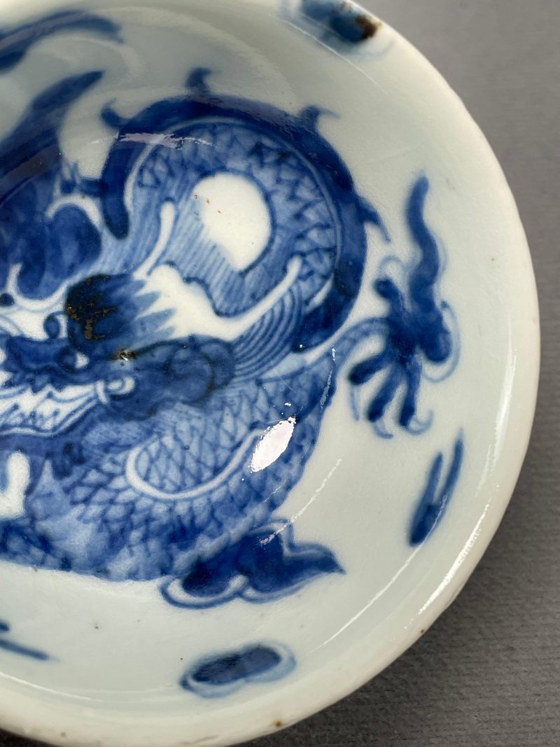 清中期 青花过墙龙纹茶园 - 图13