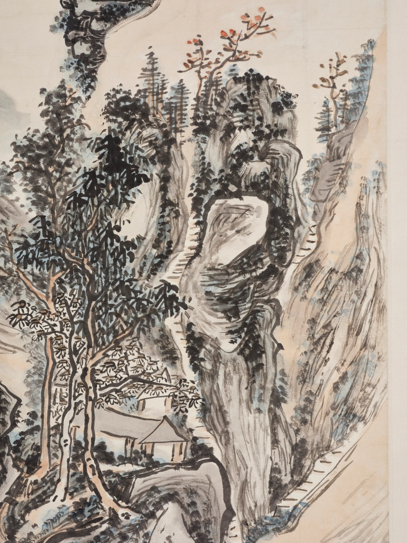 黄宾虹  翠微山色 - 图6
