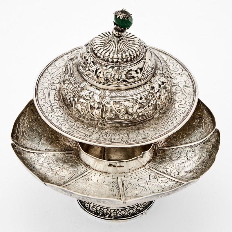 A Group of Tibetan Silver and Mixed Metal Ritual Objects - 图5
