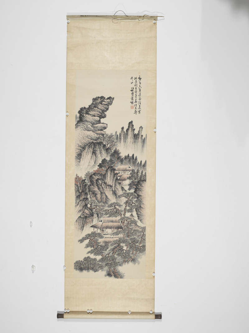萧愻 1930年作 溪山高隐图 - 图2