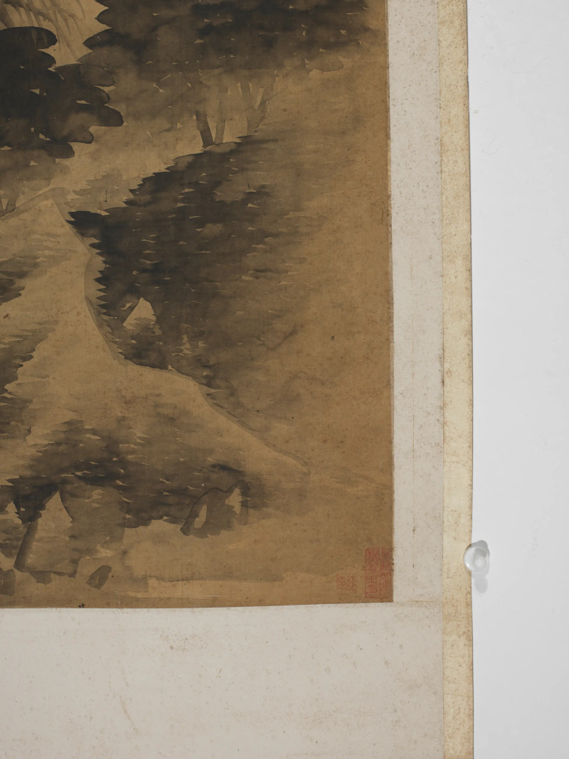 陈继儒 1634年作 仿米家山水 - 图7