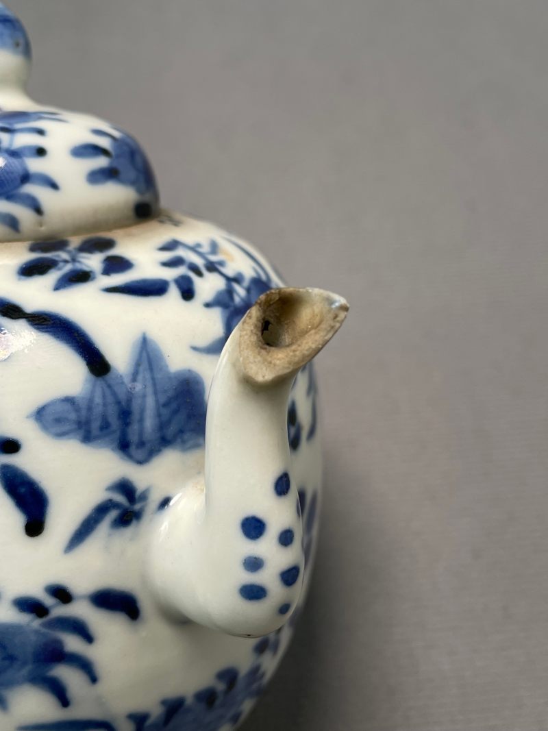 清光绪 青花花鸟纹茶壶 - 图17