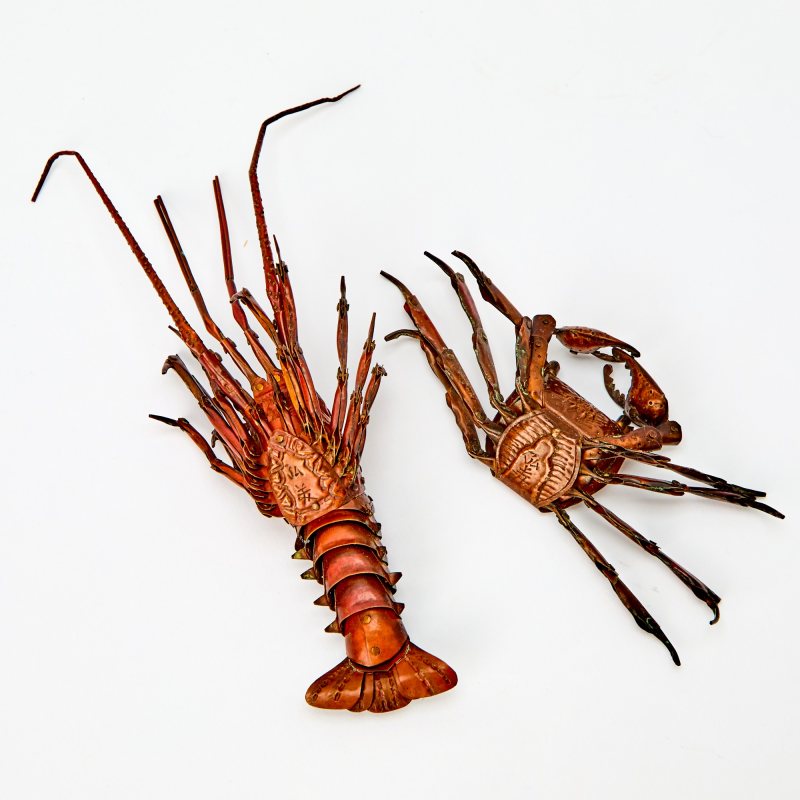 Two Japanese Copper Alloy Articulated Crustaceans - 图6