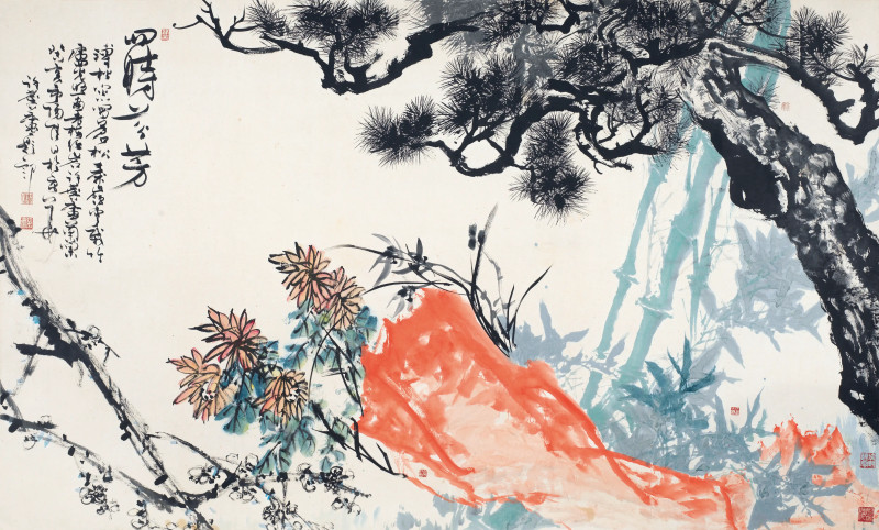 许麟庐*秦岭云等 1983年作 四时芬芳