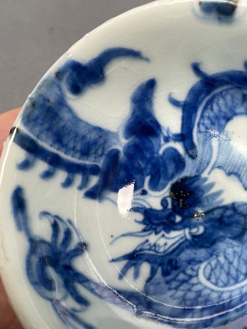 清中期 青花过墙龙纹茶园 - 图14
