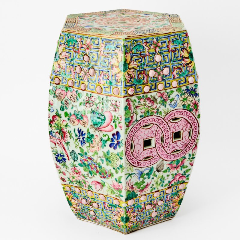 A Chinese Famille Rose Porcelain Garden Stool - 图2