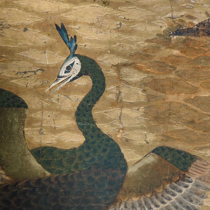 A Fine Japanese Kano School Two-Panel Painted Screen - 图3
