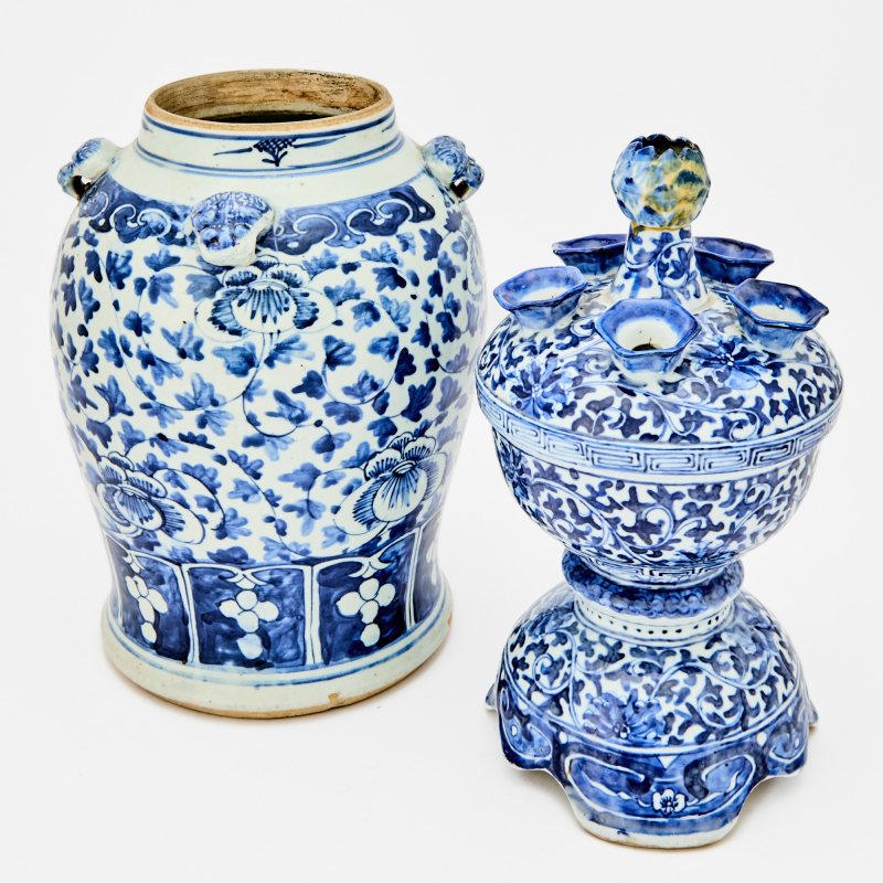 Four Asian Blue and White Porcelain Articles - 图2