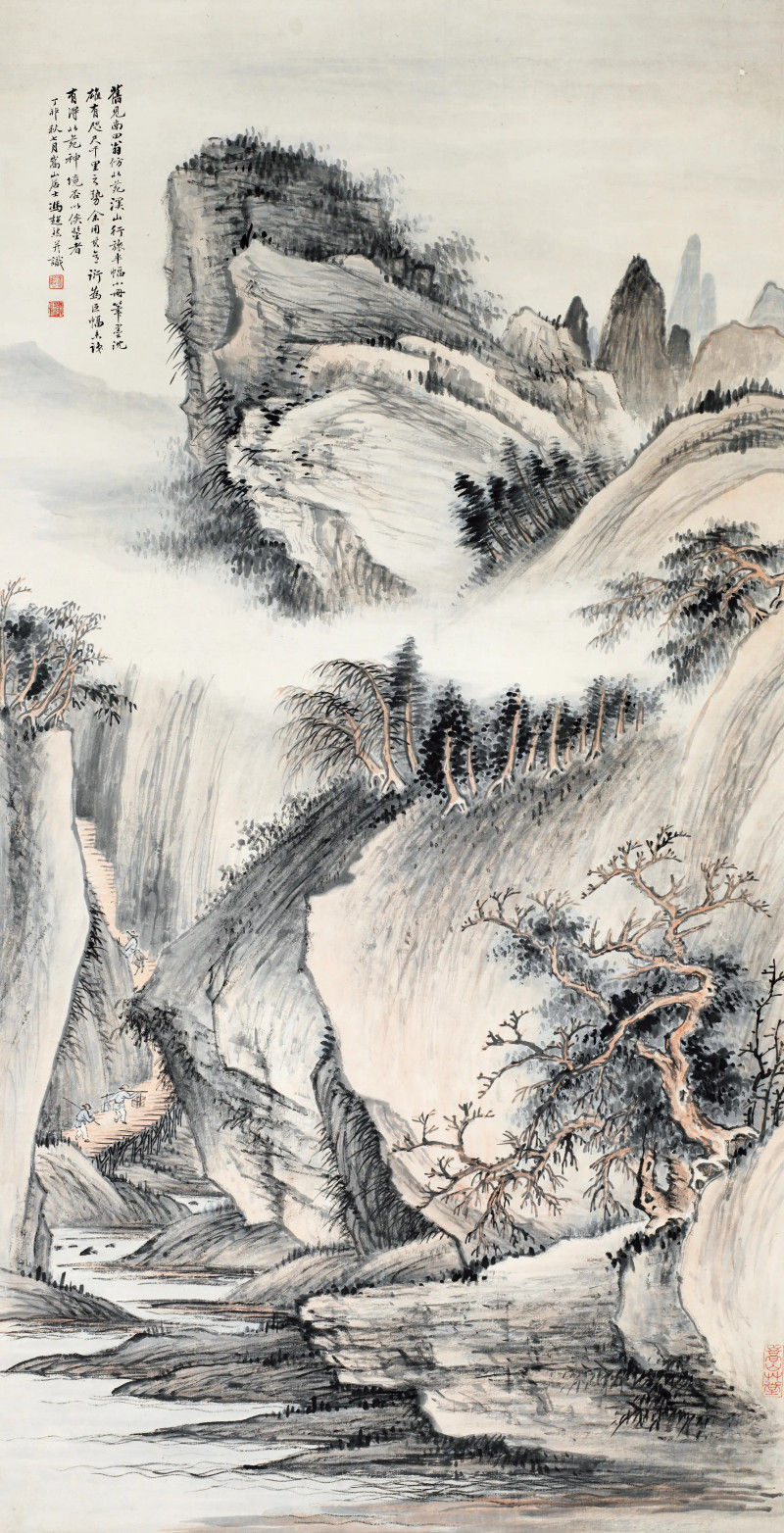 冯超然 1927年作 仿北苑山水