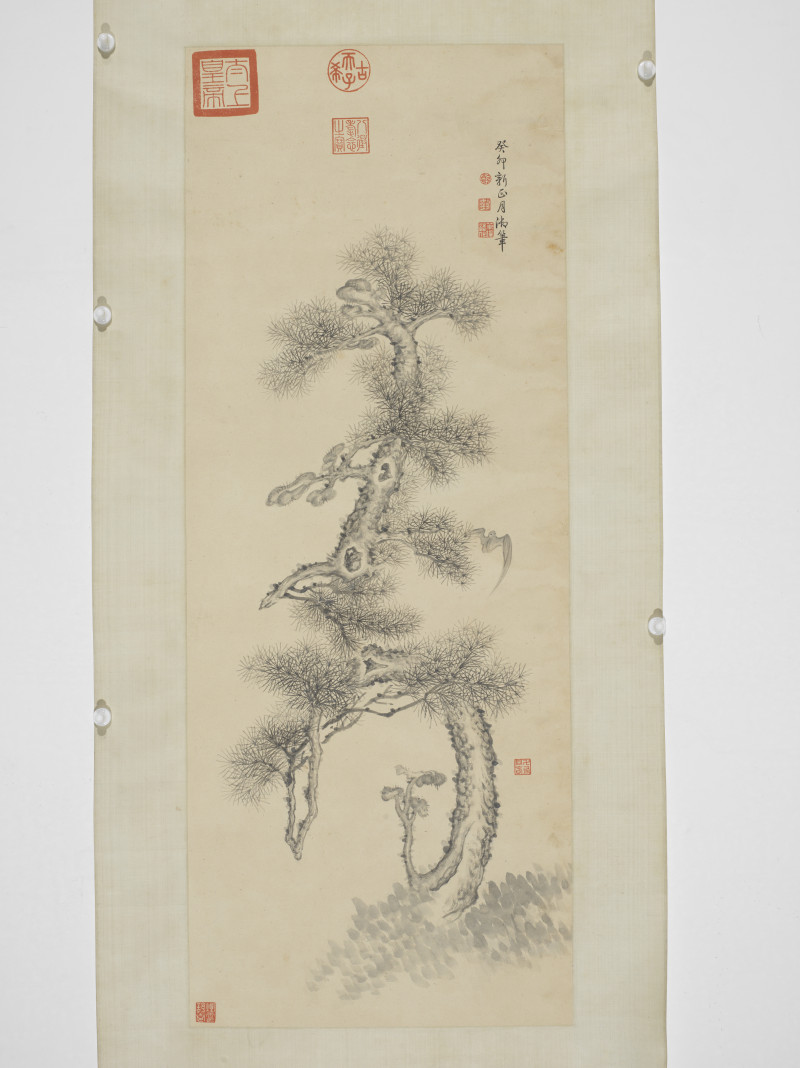 1694年作 乾隆帝 1783年作 御笔松灵福寿图 - 图3
