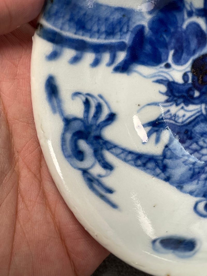 清中期 青花过墙龙纹茶园 - 图15