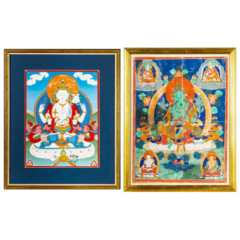 Two Tibetan Thangka - 图1