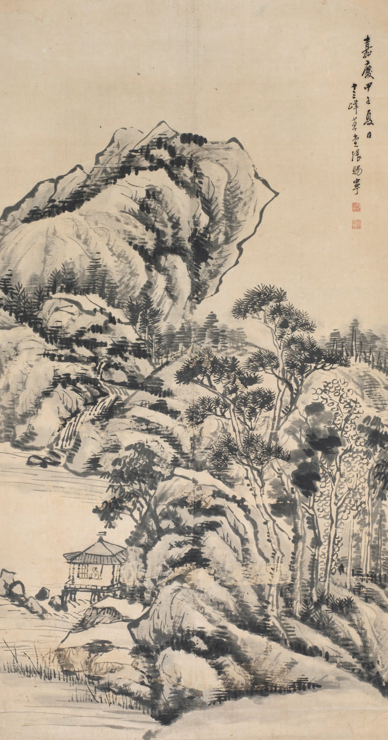 张赐宁 1804年作 墨山水