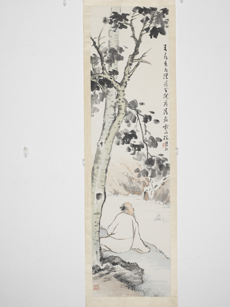 诸建秋 1946年作 人物四屏 - 图8
