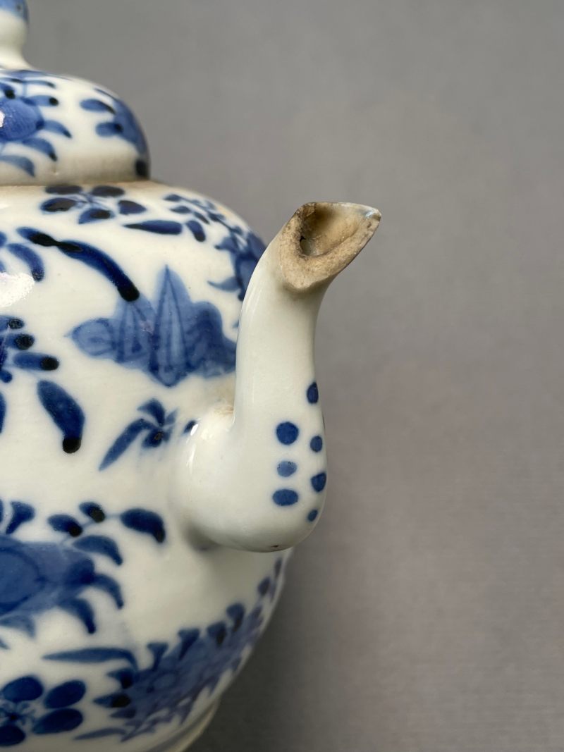 清光绪 青花花鸟纹茶壶 - 图19