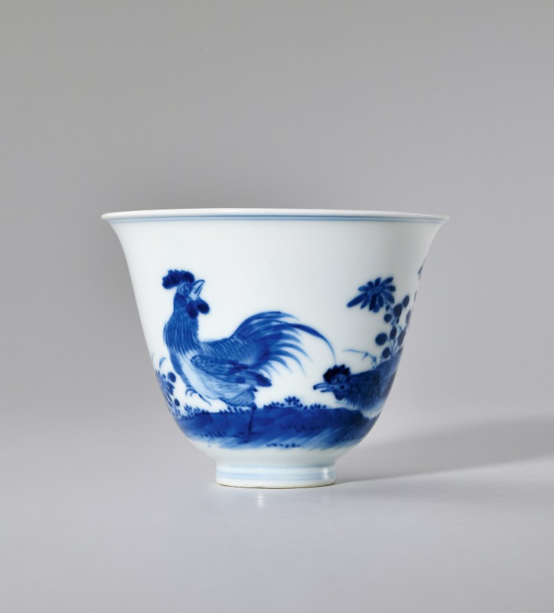 清雍正-乾隆 青花大吉图铃铛杯 - 图1