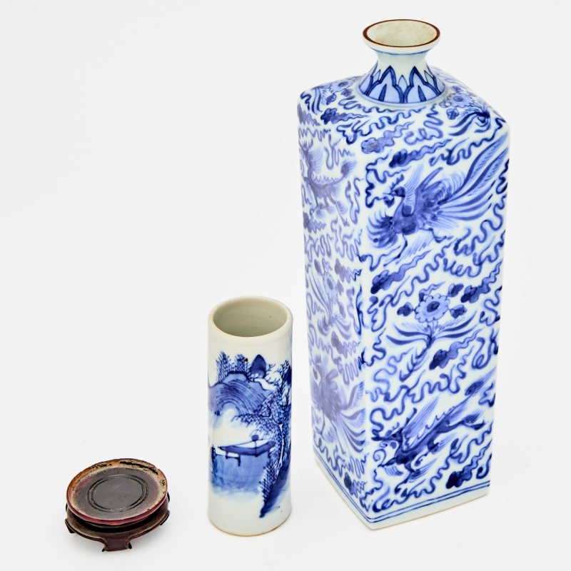 Four Asian Blue and White Porcelain Articles - 图5