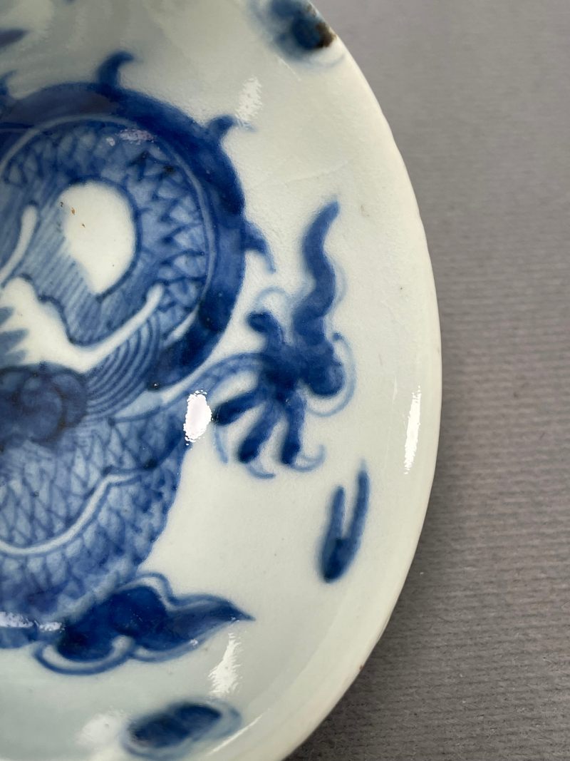 清中期 青花过墙龙纹茶园 - 图17
