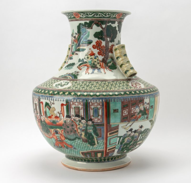 A Large Chinese Famille Verte Porcelain Vase - 图5