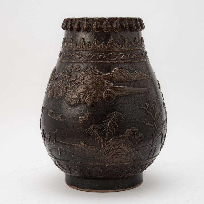 A Chinese Black Glazed Pottery Jar - 图2