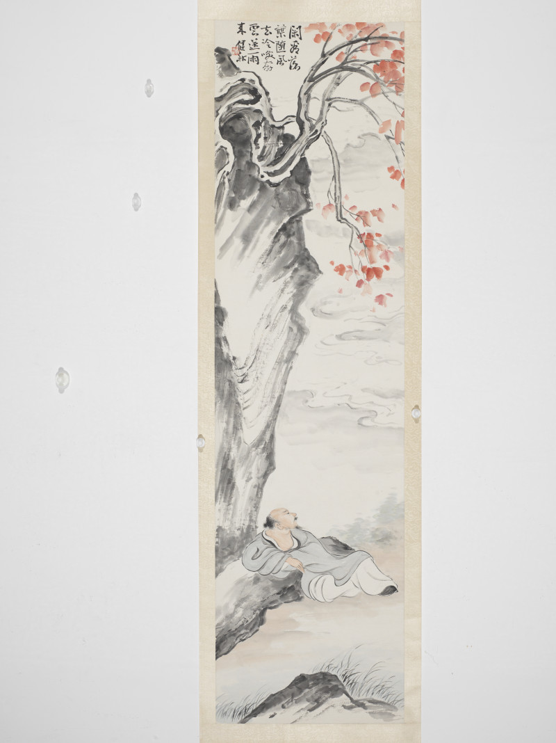 诸建秋 1946年作 人物四屏 - 图9