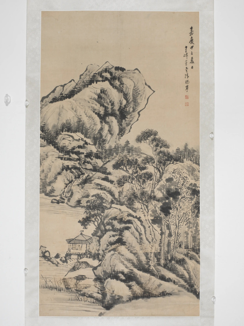 张赐宁 1804年作 墨山水 - 图3