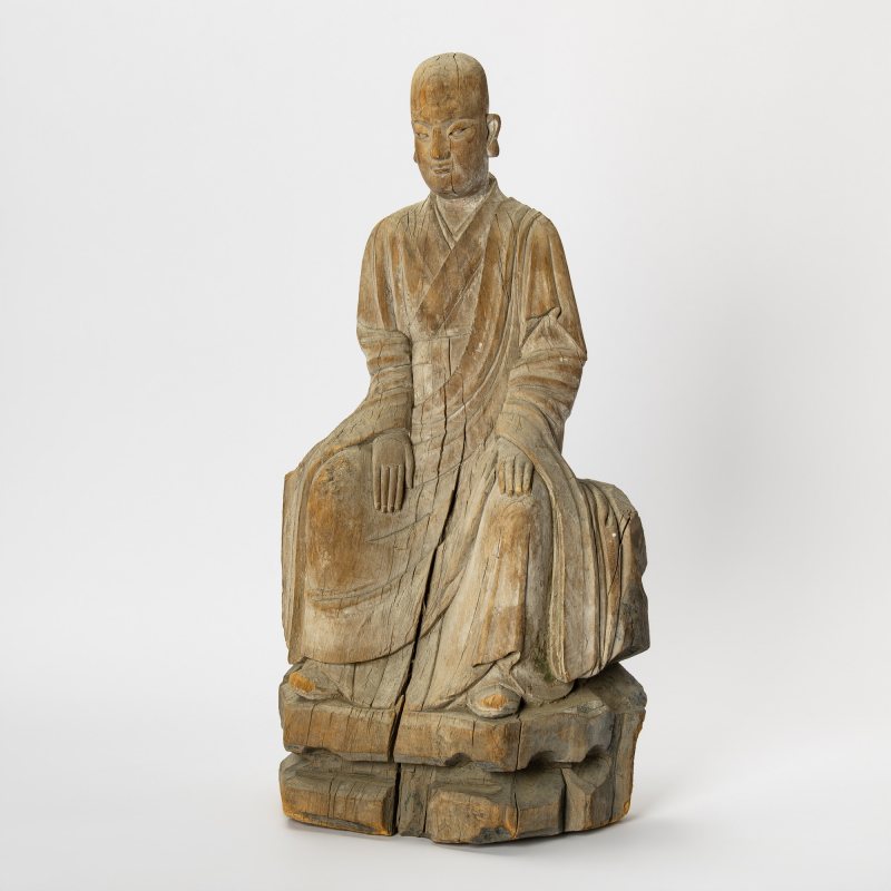 A Chinese Wood Carving of a Luohan - 图2