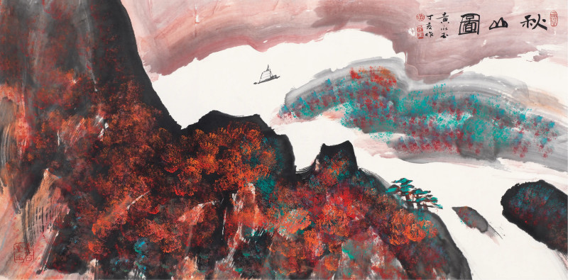 黄永玉 2007年作 秋山图
