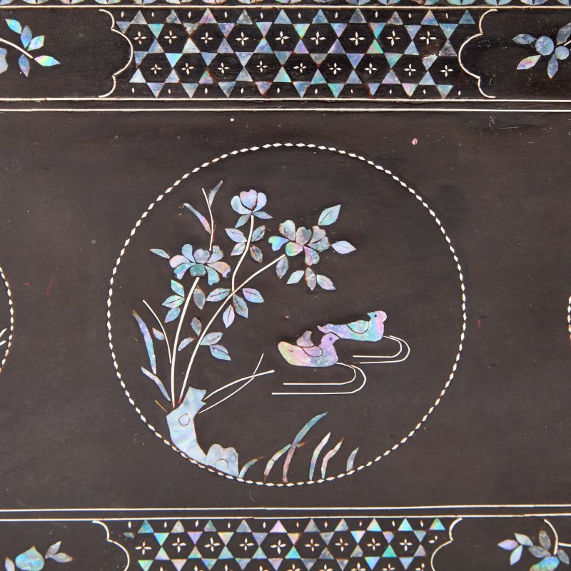 A Japanese Chinese-Style Shell-Inlaid Black Lacquer Box - 图6