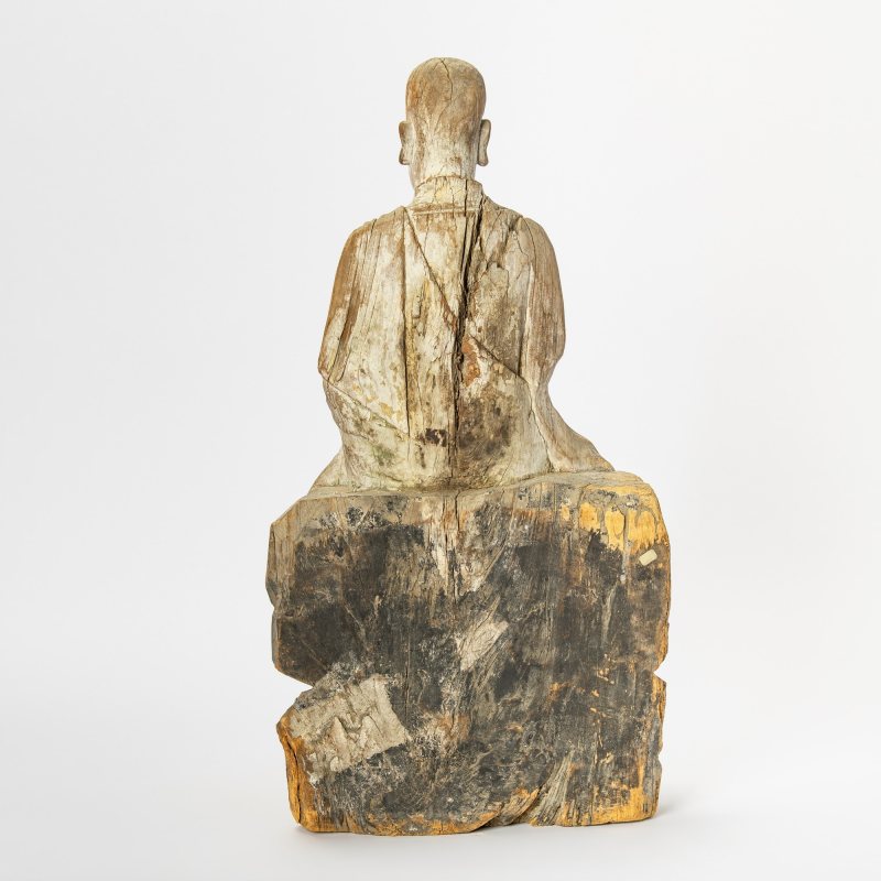 A Chinese Wood Carving of a Luohan - 图4