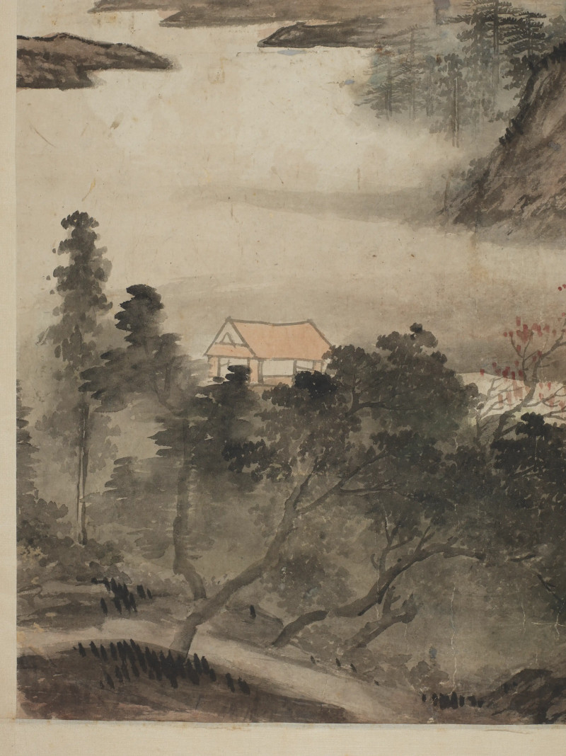 高剑父 1938年作 听雨楼图 - 图6