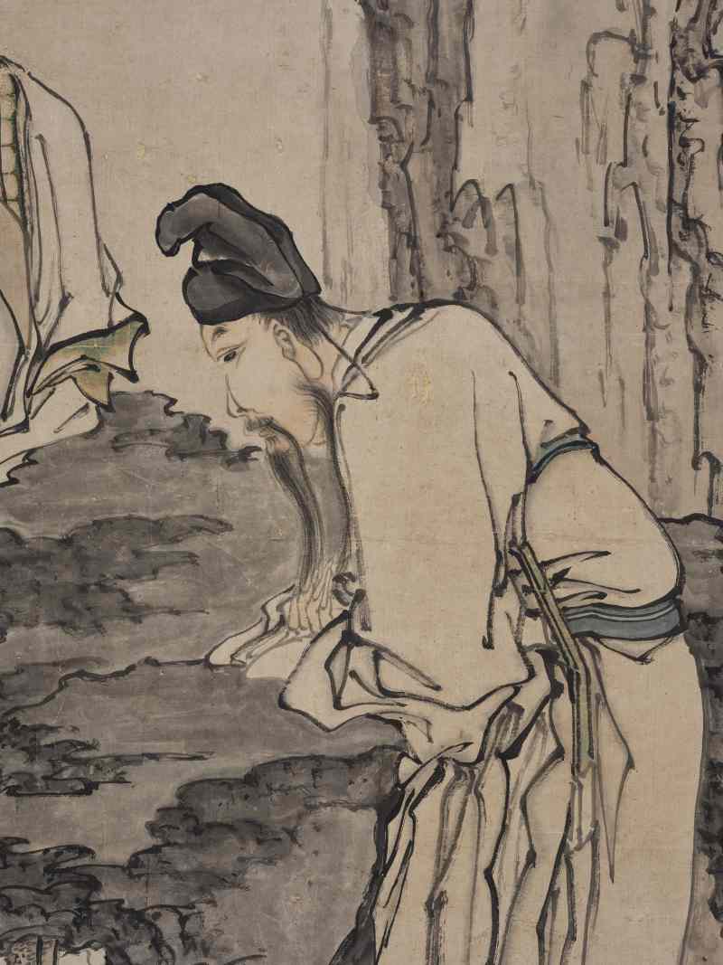 黄慎 1747年作  邺侯赏花图 - 图8